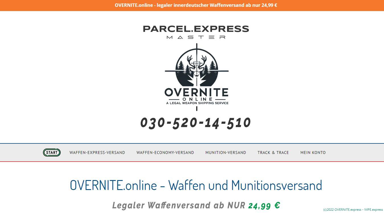 Waffenversand-Portal OVERNITE.ONLINE